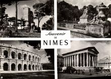 CPM Nimes La Tour Magne Le Jardin De La Fontaine