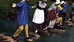 CPM La Gouline Groupe folklorique sarthois Affilie a la FNGFF 