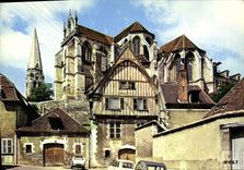 MODERN CARD Auxerre Apse of the Church Saint Germain