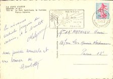 CPM Menton Le Pont Saint Louis La frontiere franco italienne 