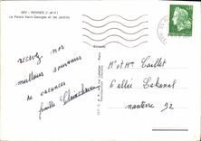 MODERN CARD Rennes the Holy Palate Georges and Gardens