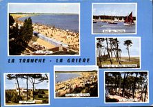 CPM La Tranche La Griere La plage Port des yachts Le phare Plage de la Griere Camping