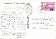 MODERN CARD the Section Griere the beach Port of the yachts the headlight Beach of Griere Camp-site