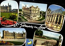 MODERN CARD Saint Germain in Bush hammer the Castle and the Terrace