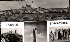 MODERN CARD Point St Mathieu the Point and his Lighthouse the War memorial Militaria