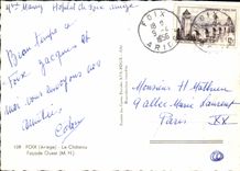 MODERN CARD Foix the Castle Western Frontage