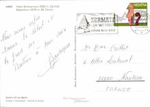 MODERN CARD Hotel Schwarzsee Zermatt Matterhorn MT Cervin