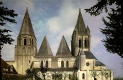 CPM Les Merveilles du Val De Loire Loches L'eglise Saint Ours Ancienne collegiale Notre Dame 
