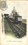 MODERN CARD Paris Funiculaire of Montmartre Crowns Heart