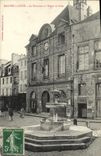 VINTAGE POSTCARD Mantes La Jolie the Fountain and the Town hall