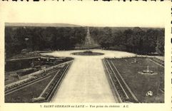 VINTAGE POSTCARD Saint Germain in Bush hammer Seen from of the Castle