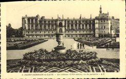 CPA Saint Germain en Laye Le Chateau vu du Parterre