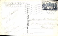 MODERN CARD In Plane on Vigny the Castle