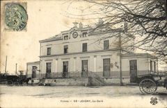 VINTAGE POSTCARD Yonne Joigny Train station