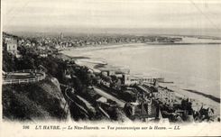 Natural de Le Havre de la POSTAL de la VENDIMIA Niza de la opinión panorámica de Le Havre sobre Le Havre