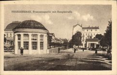VINTAGE POSTCARD Franzensbad Franzensquelle put Hauptstrabe