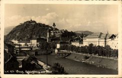 VINTAGE POSTCARD Graz Schlossberg U
