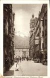 VINTAGE POSTCARD Innsbruck Friedrichstrasse drove Goldenem Dacht