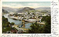 VINTAGE POSTCARD Tetschen von der Schaferwand