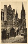 POSTAL Chartres de la VENDIMIA la puerta norteña y la flecha