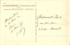 VINTAGE POSTCARD Moonlight Chenonceaux