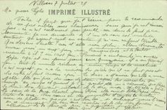 POSTAL Faverolles de la VENDIMIA que la iglesia fecha de la décimotercero Campana-torre