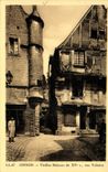 VINTAGE POSTCARD Chinon Old women Houses Of the 15th Street Voltaire