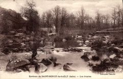 Alrededores de la POSTAL de la VENDIMIA Saint de Benoit de la vuelta de Sault ellas