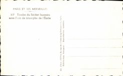 CPM Paris Tombe du soldat inconnu sous l'Arc de Triomphe de l'Etoile