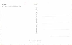 POSTAL MODERNA París el puente Alejandro III