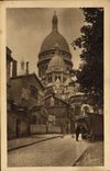VINTAGE POSTCARD Paris Montmartre Seen partial of the Sacring Heart