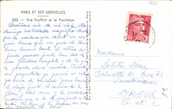 MODERN CARD Paris and Its Wonders Street Soufflot and the Pantheon