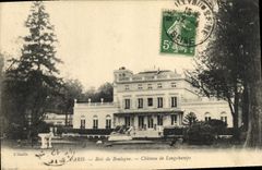 VINTAGE POSTCARD Paris Bois de Boulogne Castle of Longchamps