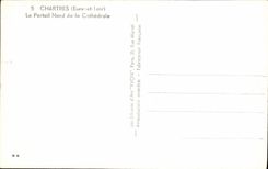 POSTAL MODERNA Chartres la puerta norteña de la catedral