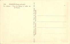 VINTAGE POSTCARD Chinon the Castle Turn of Boissy and Vallee of Vienna