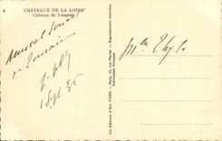 Castillo de Loire ch4ateau de la POSTAL de la VENDIMIA de Langeais