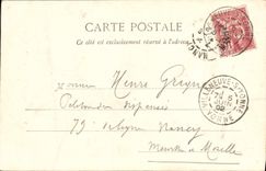 VINTAGE POSTCARD Villeneuve On Yonne the Church Frontage