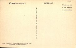 POSTAL París de la VENDIMIA vista de los siete puntos tomados de Gervais Saint