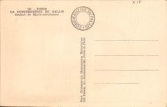 VINTAGE POSTCARD Paris Caretaker's lodge Of the Palate Cabinet of Marie Antoinette