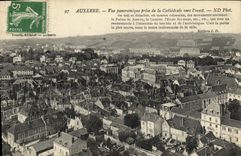 VINTAGE POSTCARD Auxerre Panoramic View Taken of the Cathedral Towards the West