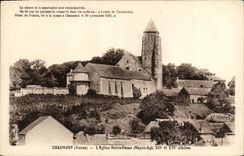POSTAL Chaumont de la VENDIMIA la iglesia de Notre Dame