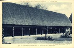 CPA Exposition Coloniale Internationale Paris 1931 Jardin du Congo Belge Pavillon des Transports 