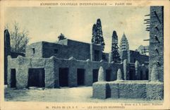 CPA Exposition Coloniale Internationale Paris 1931 Palais de l'AOF Les boutiques soudanaises Soudan