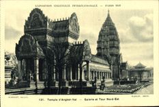 CPA Exposition Coloniale Internationale Paris 1931 Temple d'Angkor Vat Galerie et Tour Nord Est