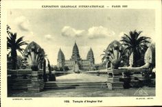 CPA Exposition Coloniale Internationale Paris 1931 Temple d'Angkor Vat