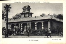 VINTAGE POSTCARD Fair Colonial International Paris 1931 Inde Francaise Elephant