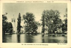 VINTAGE POSTCARD Fair Colonial International Paris 1931 Vue overall of the Portuguese section