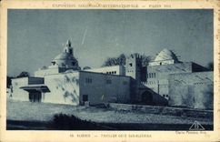 VINTAGE POSTCARD Fair Colonial International Algerian Paris 1931 Algerie Pavillon Cote Sud