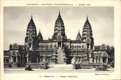 CPA Exposition Coloniale Internationale Paris 1931 Angkor Vat Facade principale
