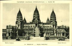 CPA Exposition Coloniale Internationale Paris 1931 Angkor Vat Facade principale